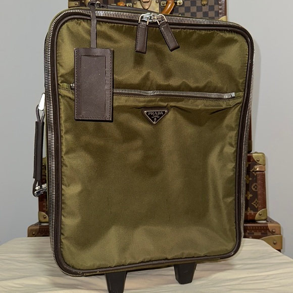 Prada tessuto nylon trolly rolling carryon suitcase travel weekender bag - Picture 2 of 16